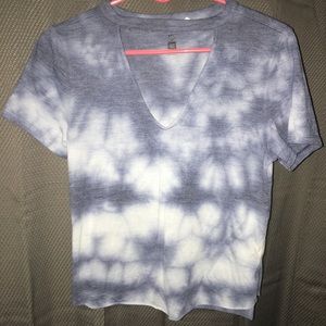 Blue tie-dye tee